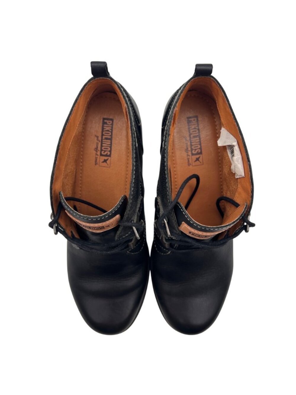 Pikolinos Le Mans Black Leather Ankle Boots Buckle Details Womens 38 EU / 7.5 US - Picture 14 of 16